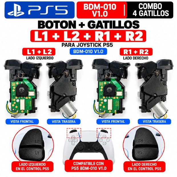 &ua REPUESTO GATILLO PS5 KIT BDM-010